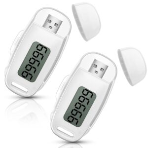 Xuhal 3D Pedometer Step Counter for Walking USB Rechargeable Step Tracker with Removable Clip and Lanyard Accurately Step Counter for Men Women Seniors Exercise Fitness