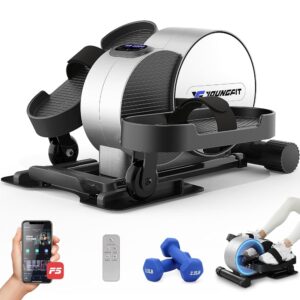 YOUNGFIT Under Desk Elliptical, Ellipse Leg Exerciser While Sitting for Seniors, Electric Seated Pedal Exerciser with Fitness APP, Remote Control, Quiet &Portable for Home...
