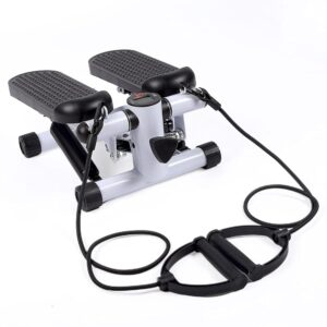 YSSOA Mini Stepper with Resistance Band, Stair Stepping Fitness Exercise Home Workout Equipment for Full Body Workout.