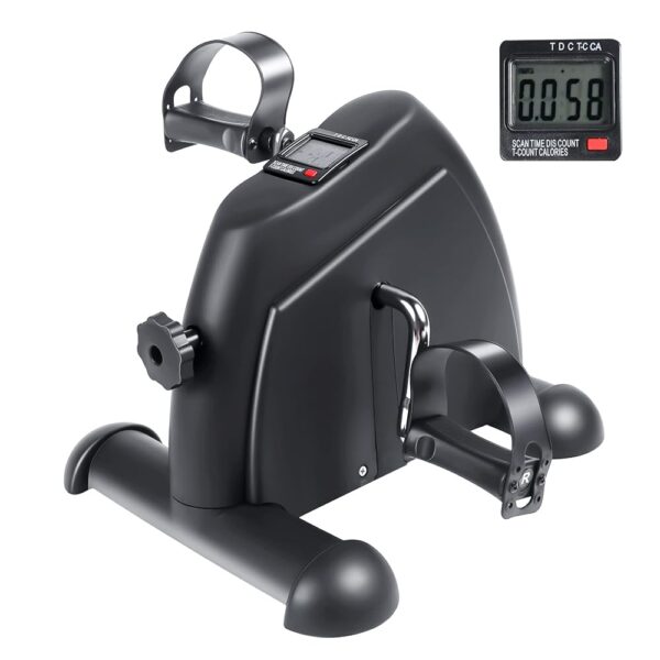 YSSOA Pedal Exercise Bike, Under Desk Bike Pedal Exerciser, Portable Mini Exercise Bike for Arms and Legs Workout, Resistance Adjustable, Lightweight Size for Saving Space