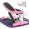 ZENOVA Steppers for Exercise at Home Portable Mini Stepper Stair Stepper with Resistance Band and Mat Fitness Stepper for Full Body Cardio Exercise 330lbs Weight Capacity